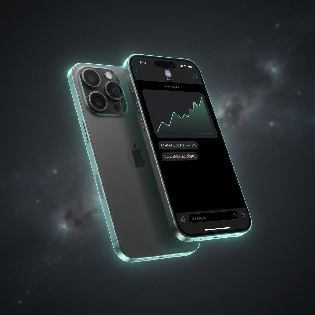 iPhone 15 Pro with zFiN Interface